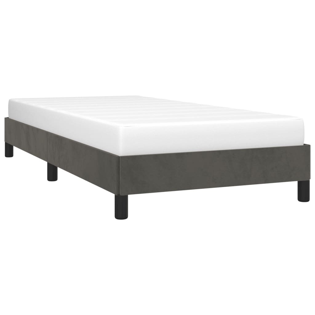 Giroletto Senza Materasso Grigio Scuro 90x190 Cm Velluto - Image 4