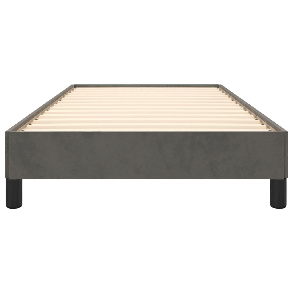 Giroletto Senza Materasso Grigio Scuro 90x190 Cm Velluto - Image 5