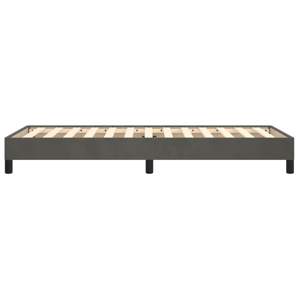 Giroletto Senza Materasso Grigio Scuro 90x190 Cm Velluto - Image 6
