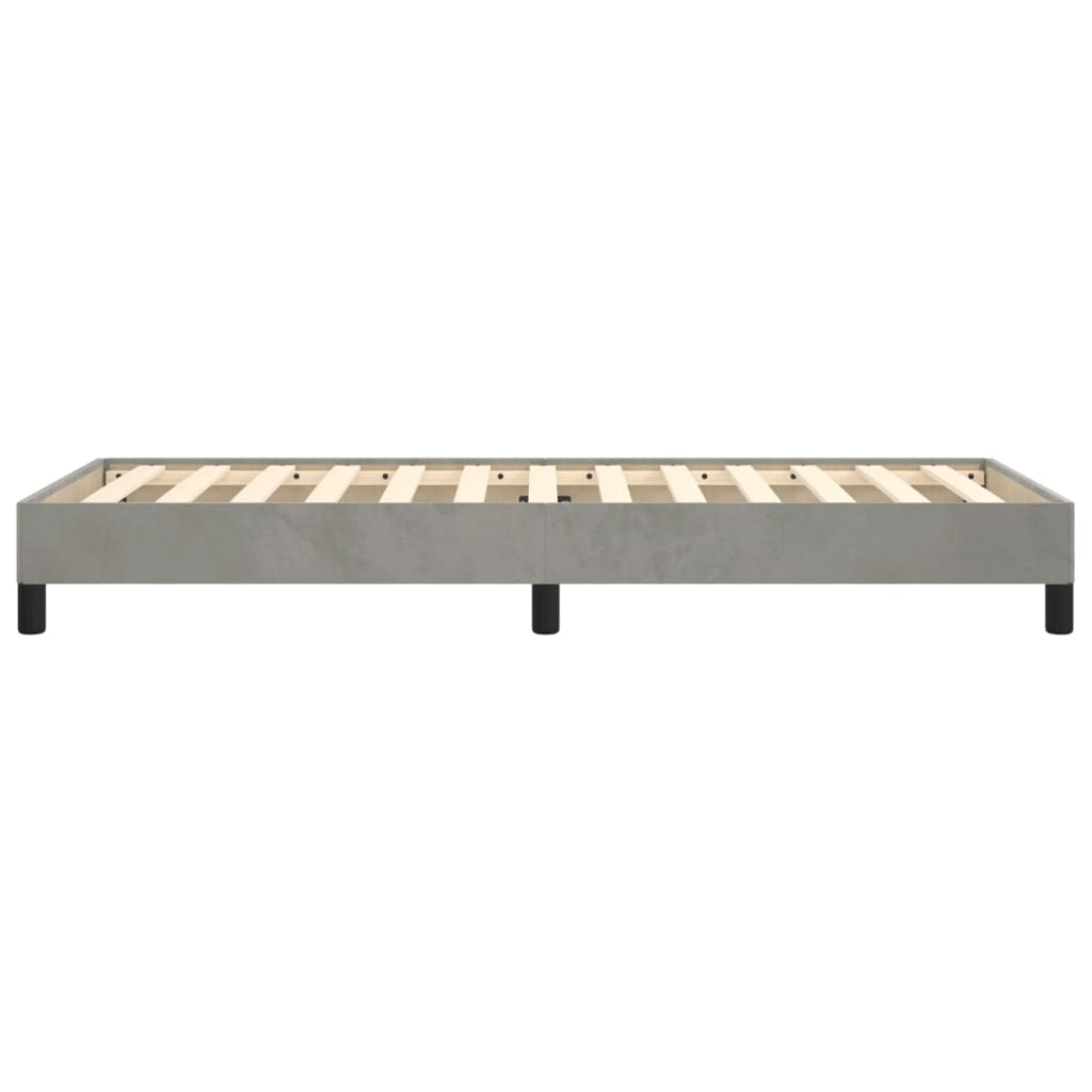 Giroletto Senza Materasso Grigio Chiaro 90x200 Cm Velluto - Image 6