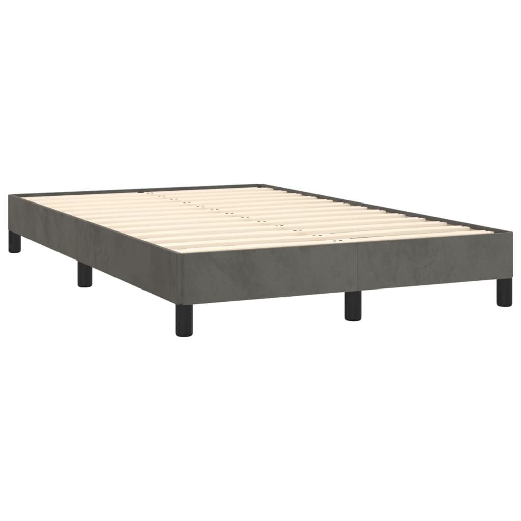 Giroletto Senza Materasso Grigio Scuro 120x200 Cm Velluto - Image 3