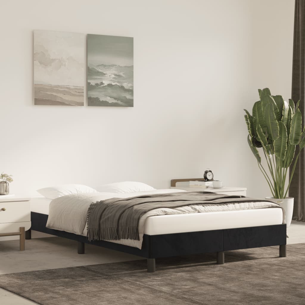 Giroletto Senza Materasso Nero 120x200 Cm Velluto