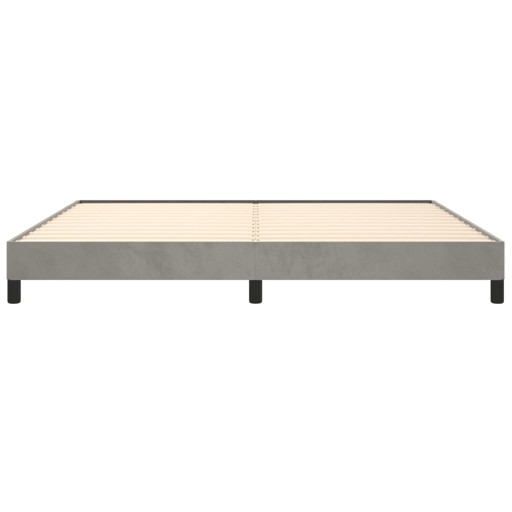 Giroletto Senza Materasso Grigio Chiaro 200x200 Cm Velluto - Image 5