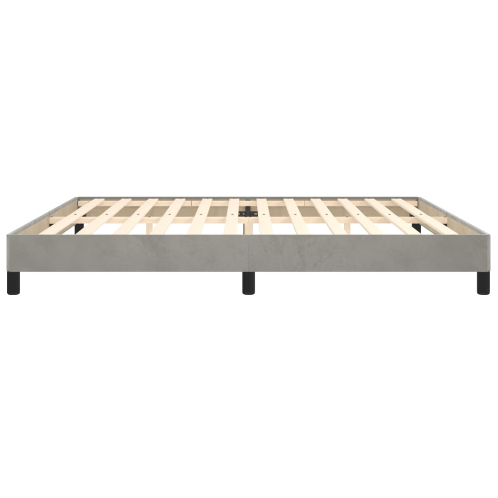 Giroletto Senza Materasso Grigio Chiaro 200x200 Cm Velluto - Image 6