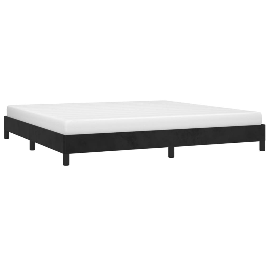 Giroletto Senza Materasso Nero 200x200 Cm In Velluto - Image 3