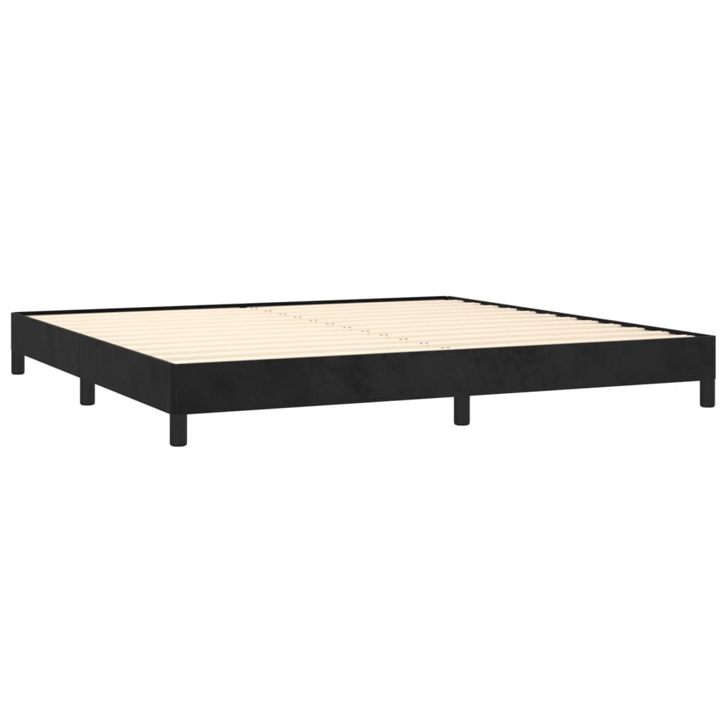 Giroletto Senza Materasso Nero 200x200 Cm In Velluto - Image 4