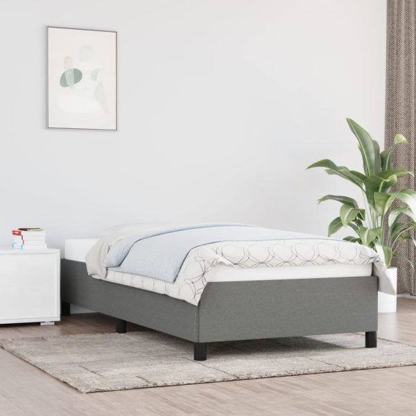 Giroletto Senza Materasso Grigio Scuro 90x200 Cm Tessuto