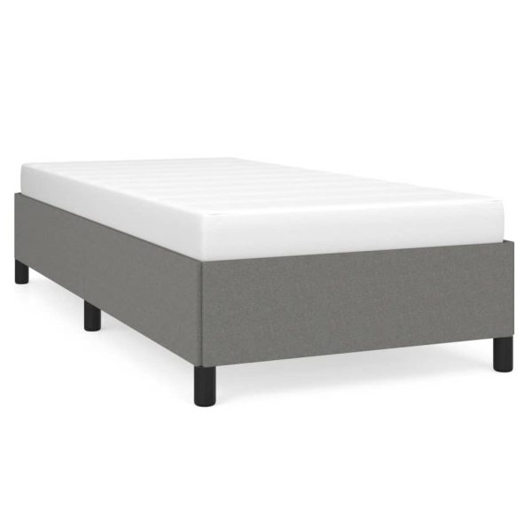 Giroletto Senza Materasso Grigio Scuro 90x200 Cm Tessuto - Image 2