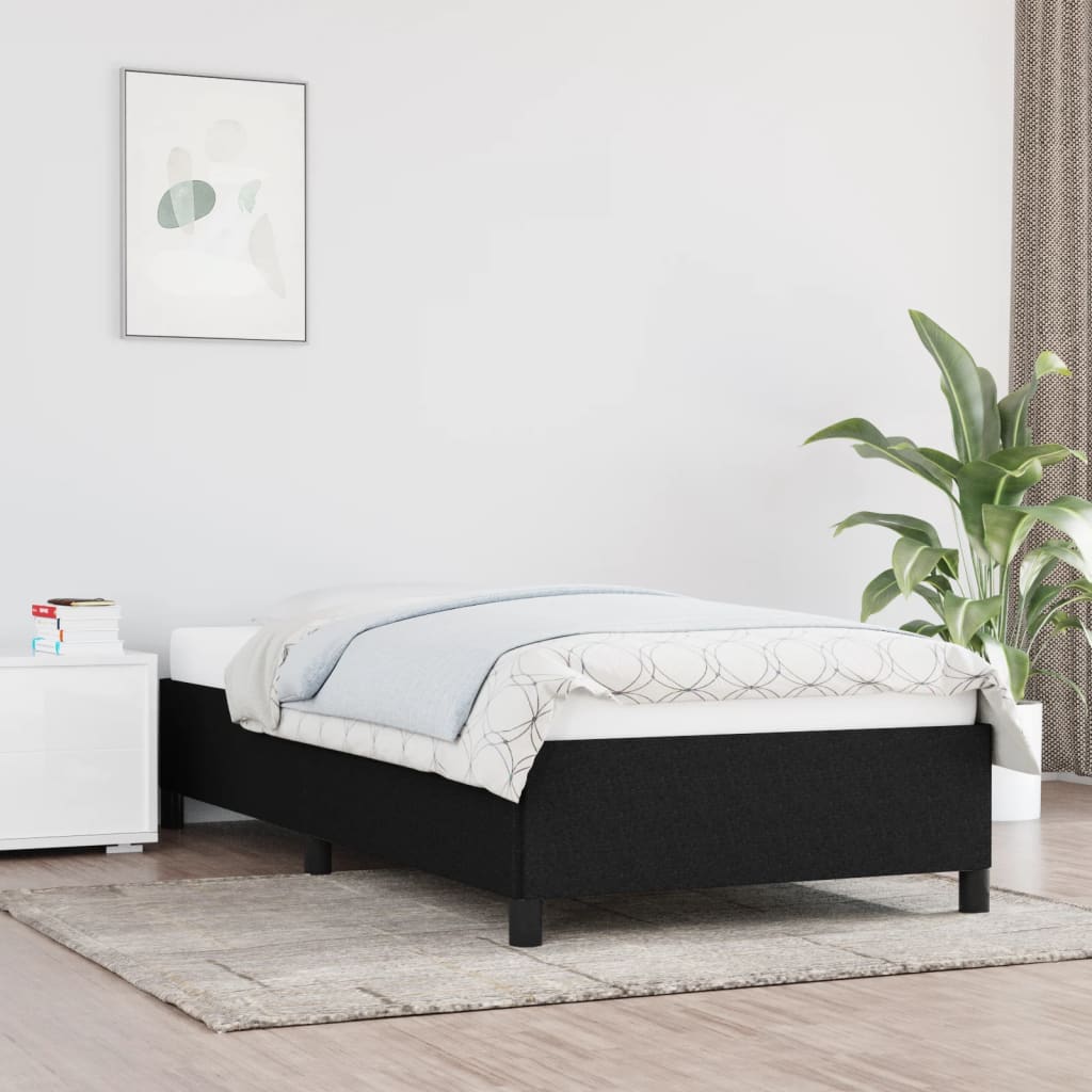 Giroletto Senza Materasso Nero 90x200 Cm In Tessuto
