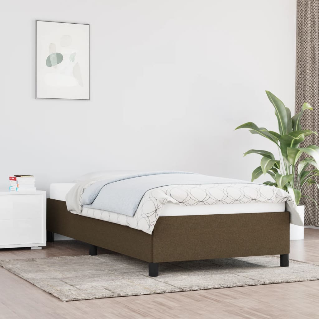 Giroletto Senza Materasso Marrone Scuro 90x200 Cm Tessuto