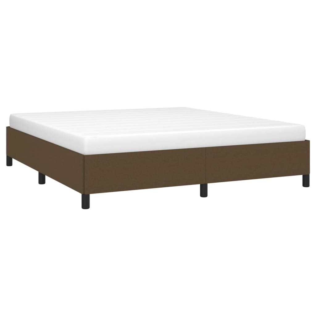 Giroletto Senza Materasso Marrone Scuro 160x200 Cm Tessuto - Image 3