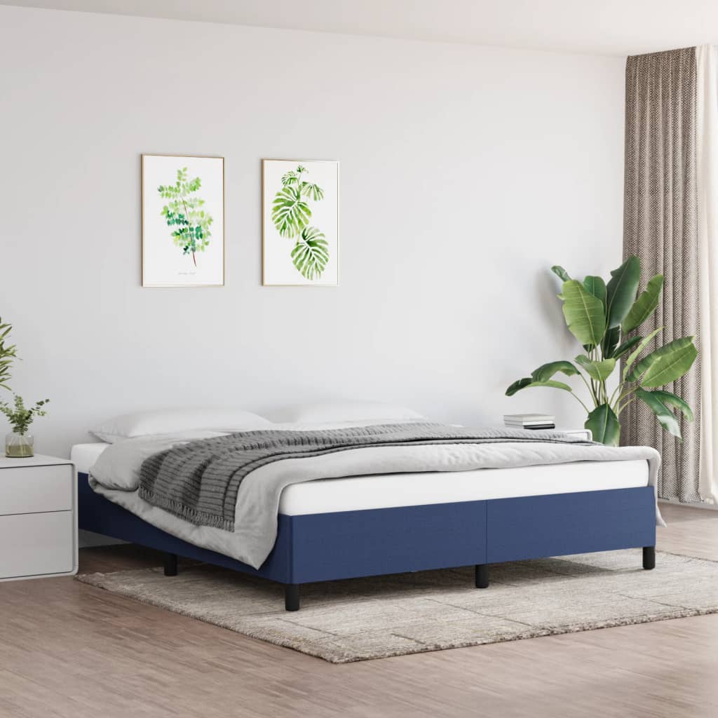 Giroletto Senza Materasso Blu 160x200 Cm In Tessuto
