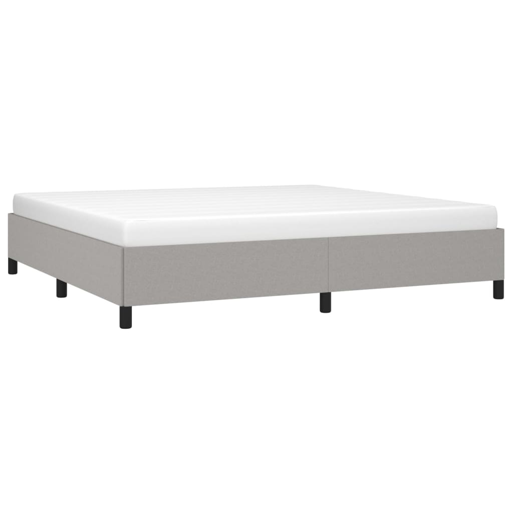 Giroletto Senza Materasso Grigio Chiaro 200x200 Cm Tessuto - Image 3