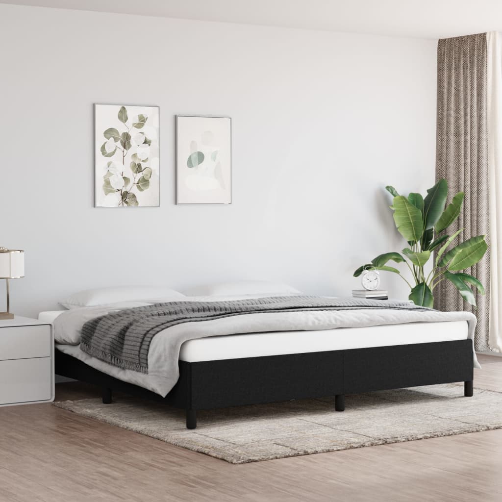 Giroletto Senza Materasso Nero 200x200 Cm In Tessuto
