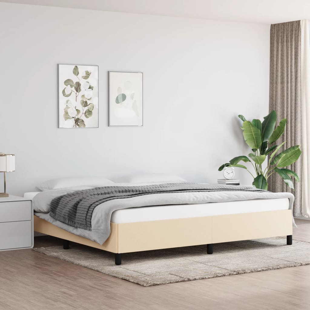 Giroletto Senza Materasso Crema 200x200 Cm In Tessuto