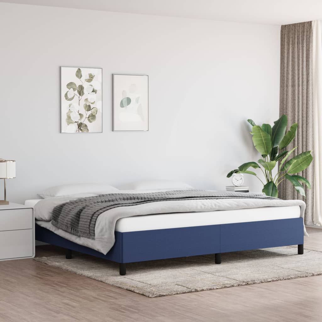 Giroletto Senza Materasso Blu 200x200 Cm In Tessuto