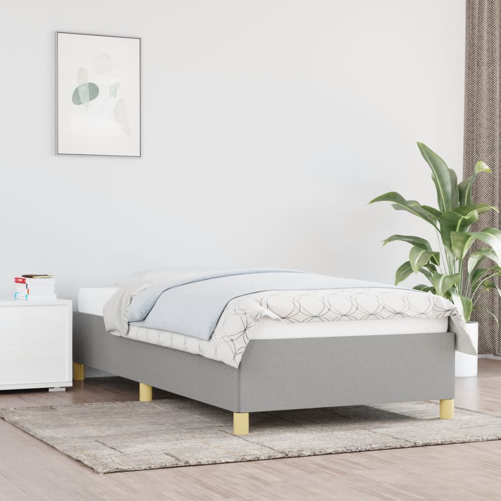 Giroletto Senza Materasso Grigio Chiaro 80x200 Cm Tessuto