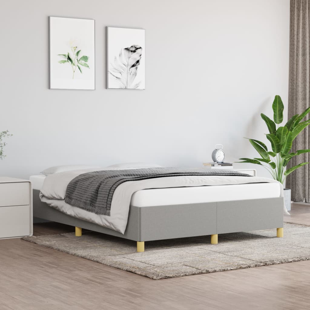 Giroletto Senza Materasso Grigio Chiaro 140x190 Cm Tessuto