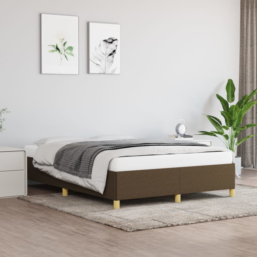 Giroletto Senza Materasso Marrone Scuro 140x190 Cm Tessuto