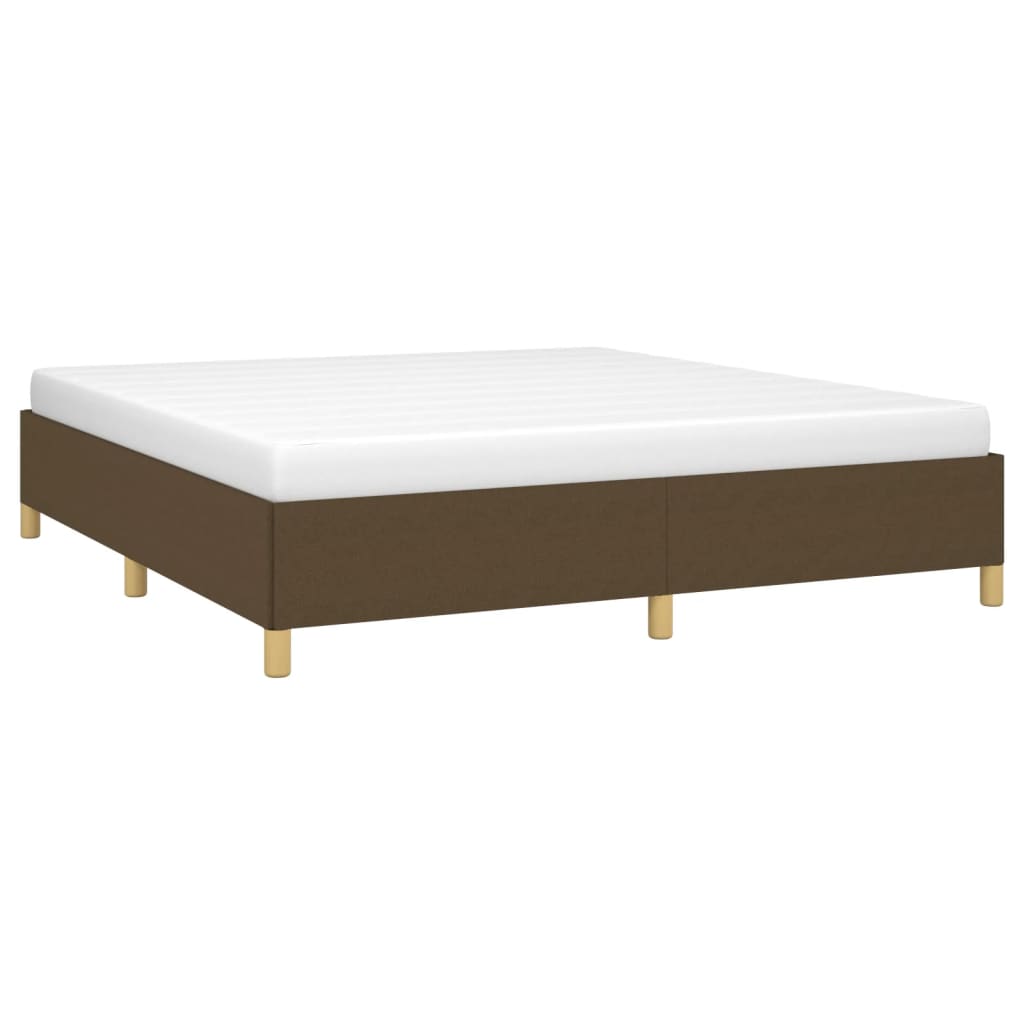 Giroletto Senza Materasso Marrone Scuro 160x200 Cm Tessuto - Image 3