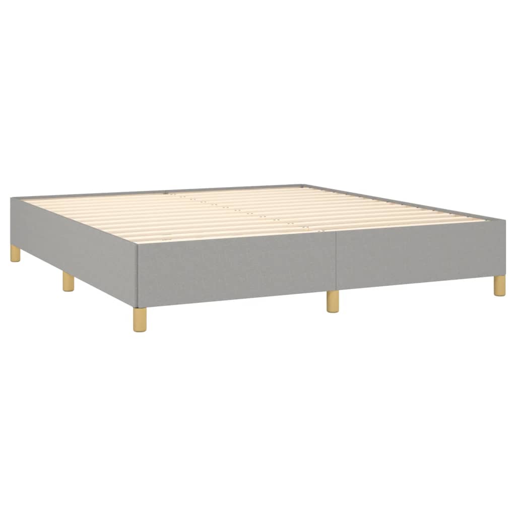 Giroletto Senza Materasso Grigio Chiaro 180x200 Cm Tessuto - Image 4