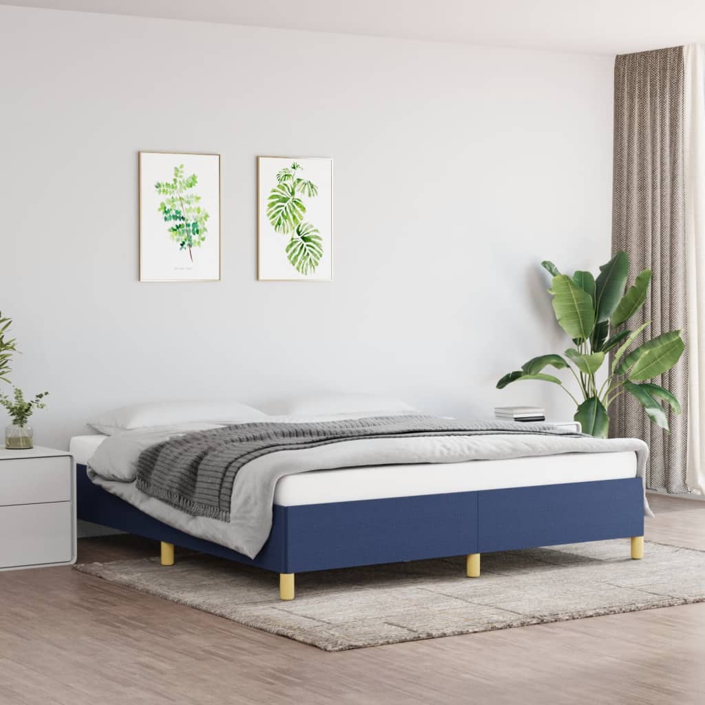 Giroletto Senza Materasso Blu 180x200 Cm In Tessuto