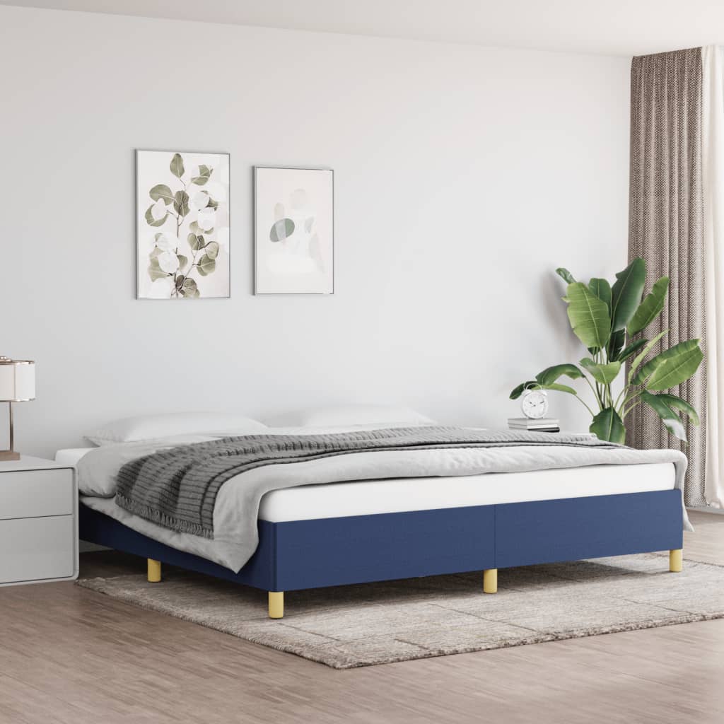 Giroletto Senza Materasso Blu 200x200 Cm In Tessuto