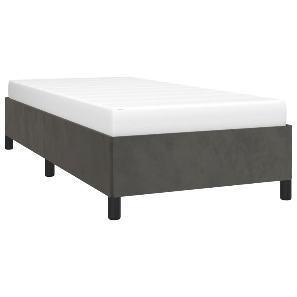 Giroletto Senza Materasso Grigio Scuro 90x200 Cm Velluto - Image 3