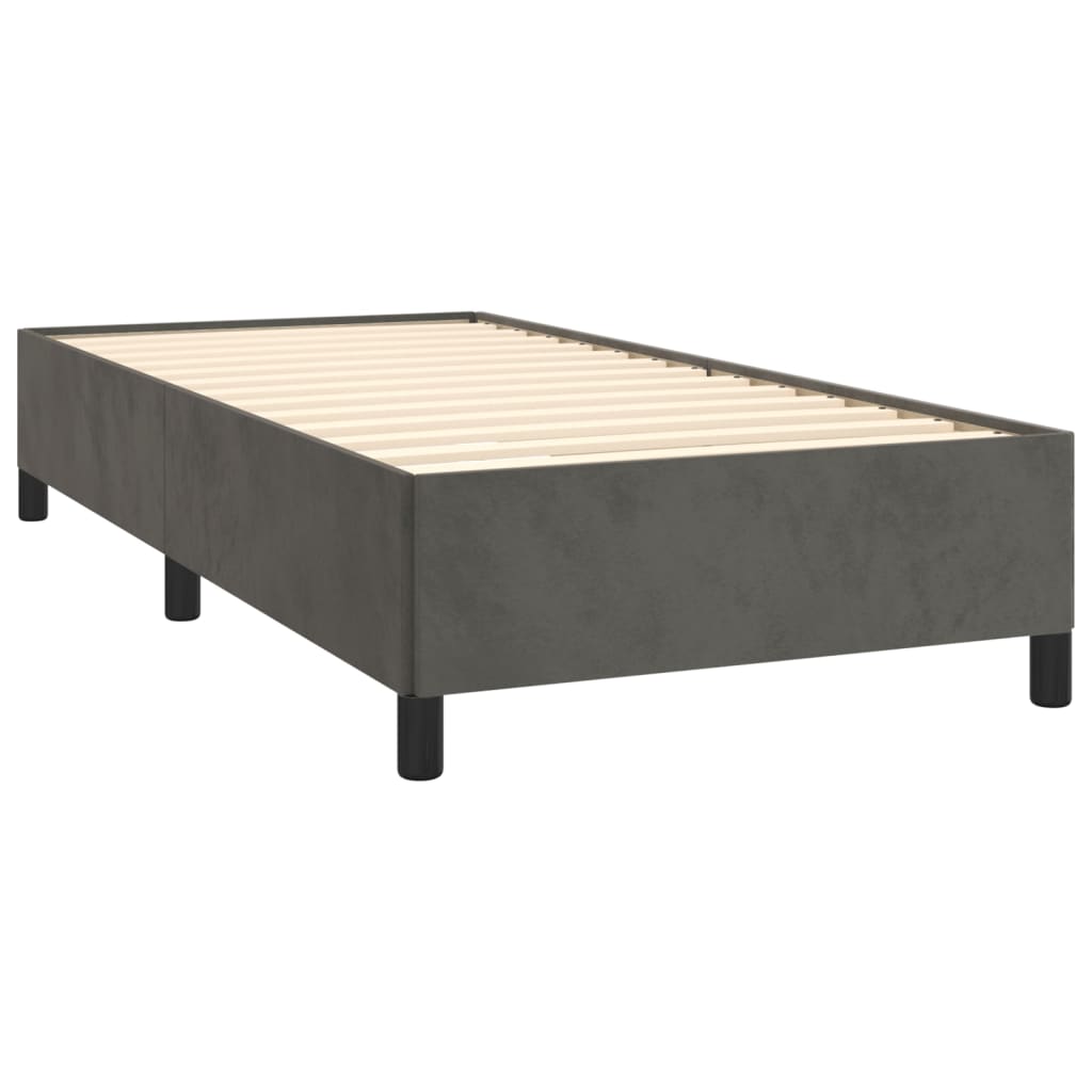 Giroletto Senza Materasso Grigio Scuro 90x200 Cm Velluto - Image 4