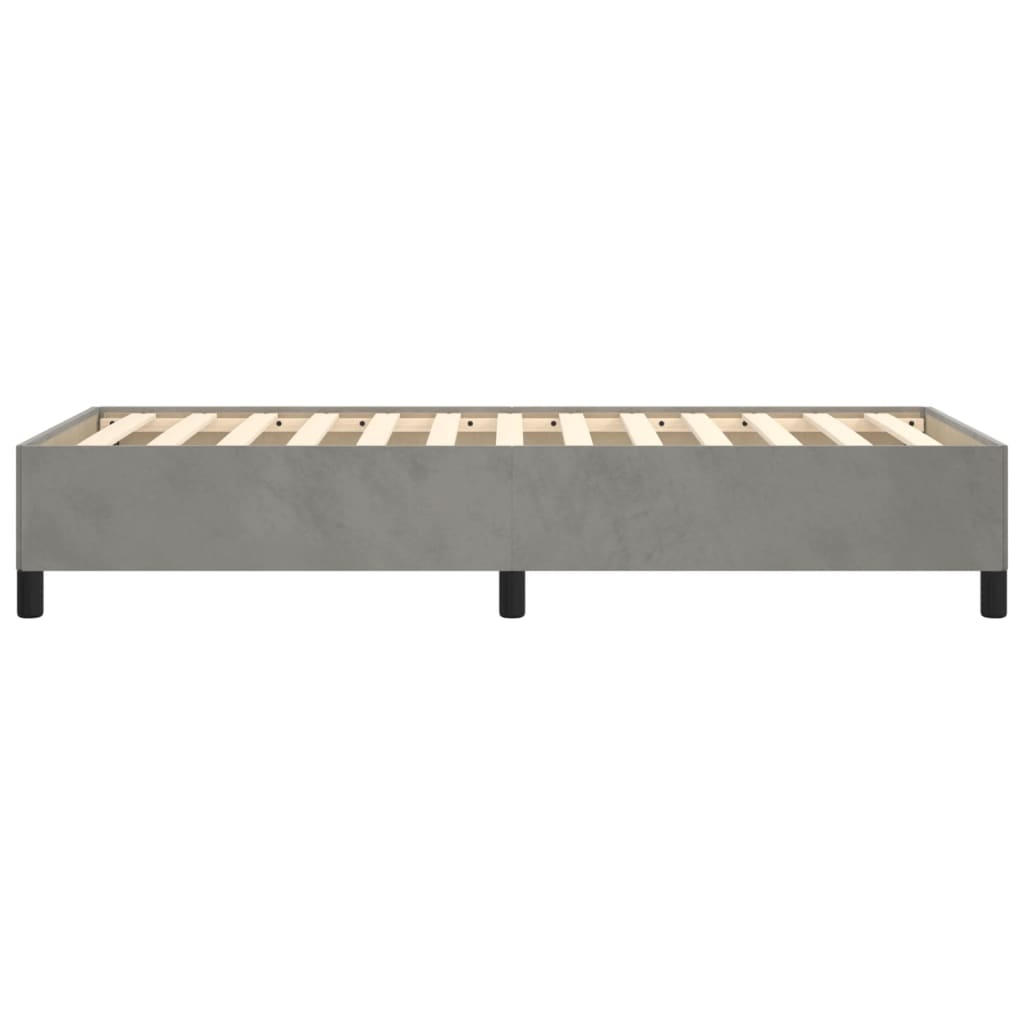 Giroletto Senza Materasso Grigio Chiaro 100x200 Cm Velluto - Image 6