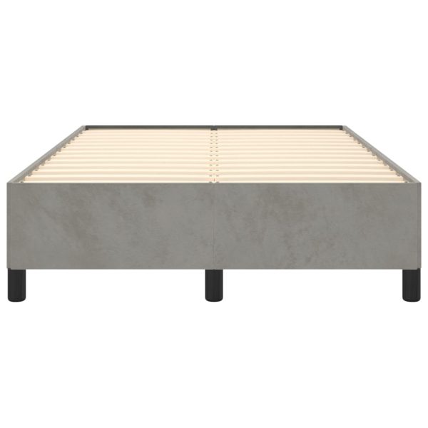 Giroletto Senza Materasso Grigio Chiaro 120x200 Cm Velluto - Image 5
