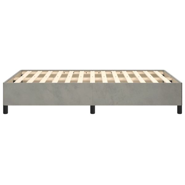 Giroletto Senza Materasso Grigio Chiaro 120x200 Cm Velluto - Image 6