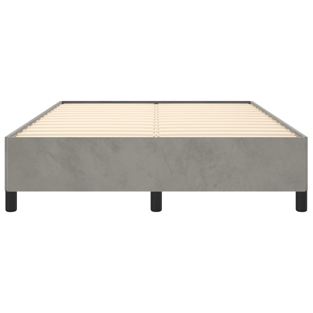 Giroletto Senza Materasso Grigio Chiaro 140x190 Cm Velluto - Image 5