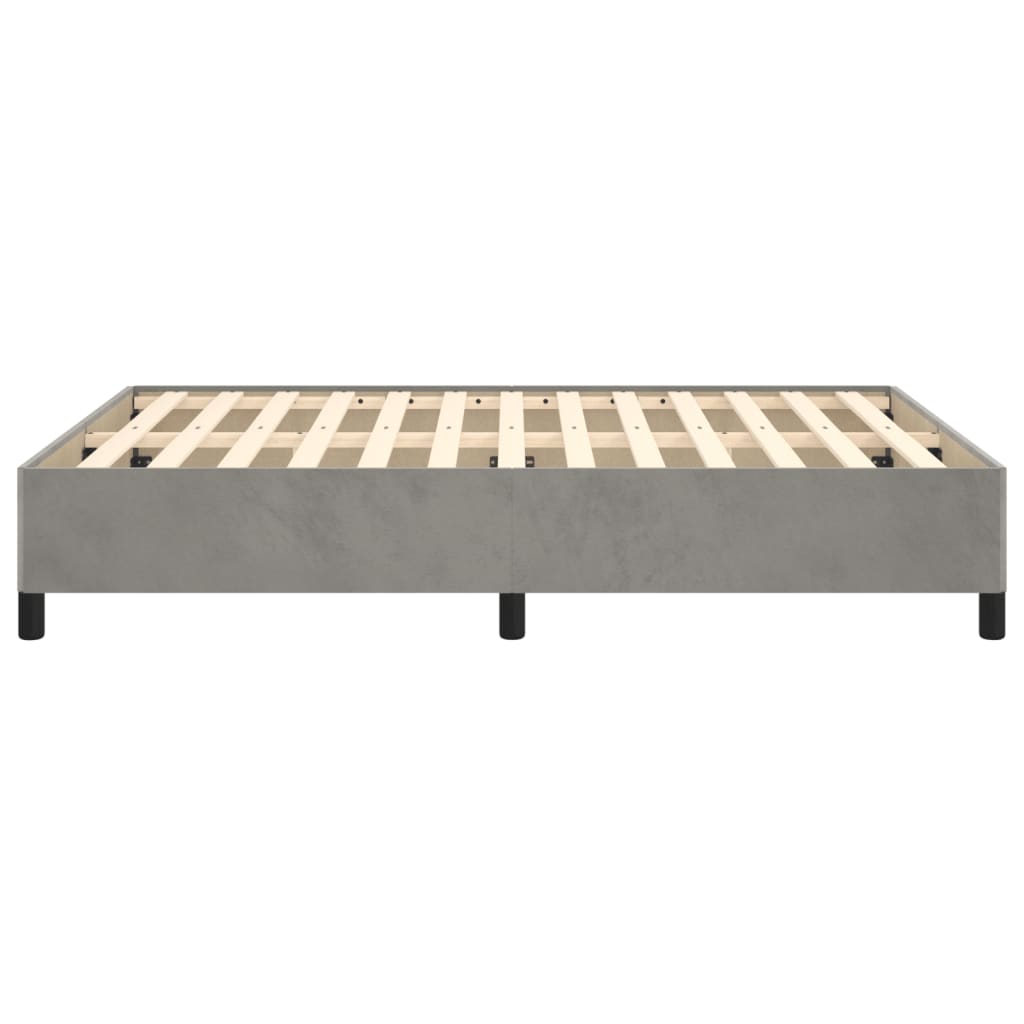 Giroletto Senza Materasso Grigio Chiaro 140x190 Cm Velluto - Image 6