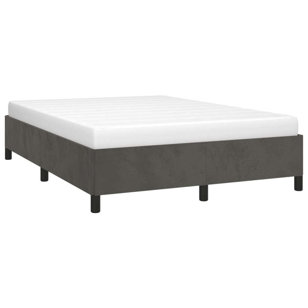 Giroletto Senza Materasso Grigio Scuro 140x190 Cm Velluto - Image 3