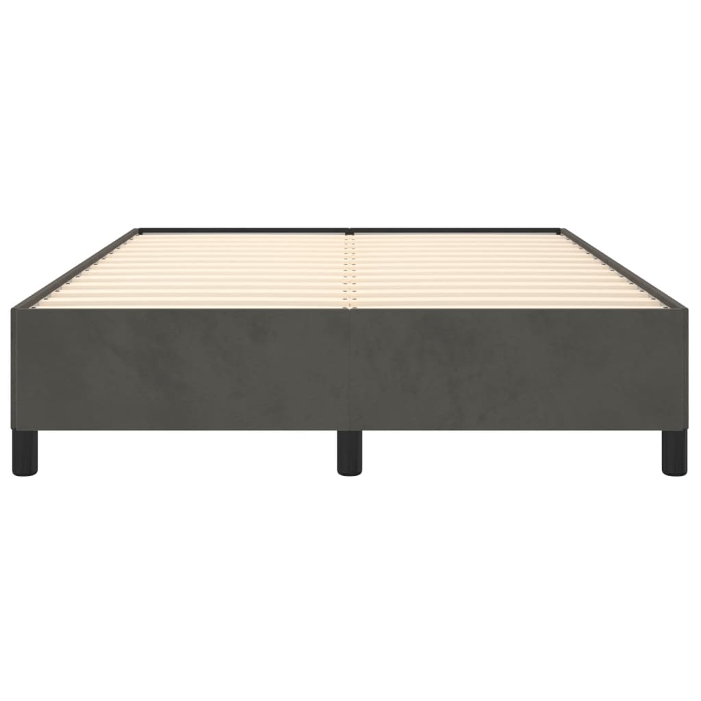 Giroletto Senza Materasso Grigio Scuro 140x190 Cm Velluto - Image 5