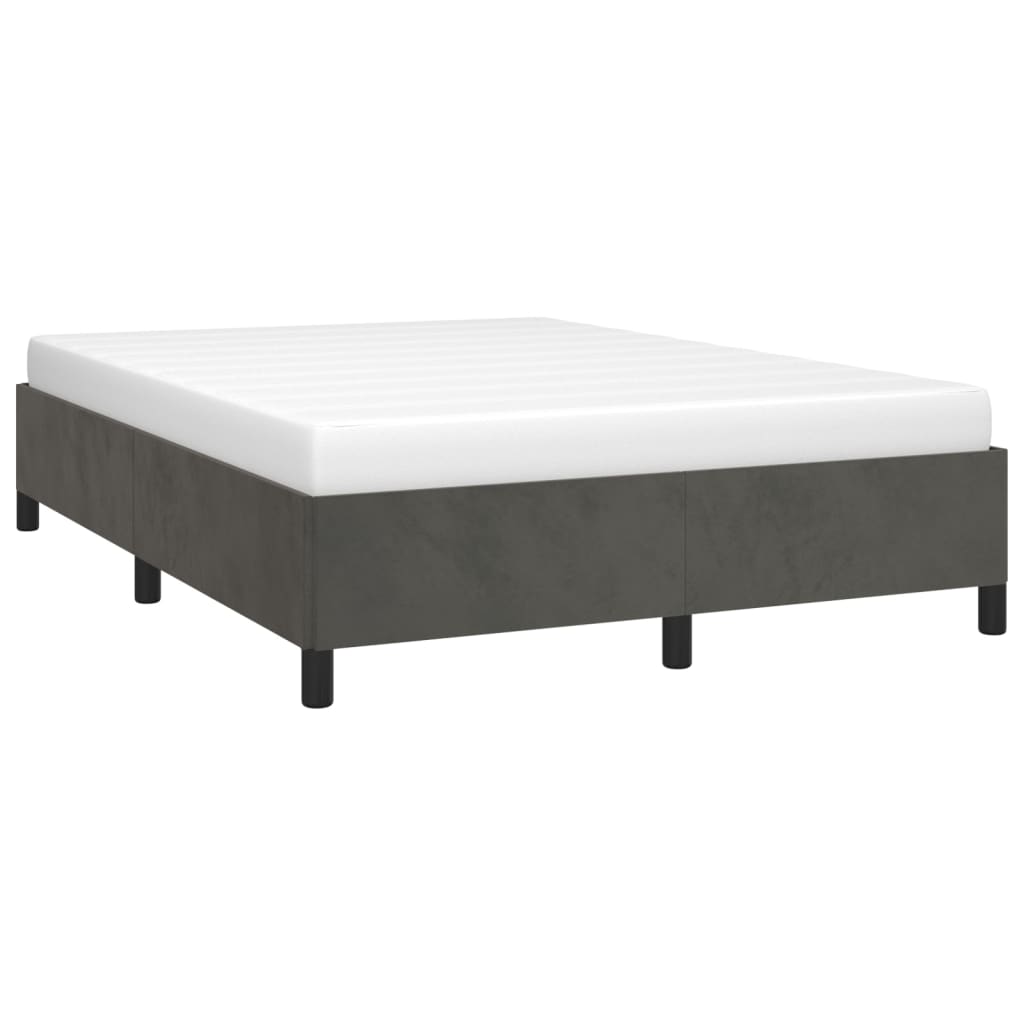 Giroletto Senza Materasso Grigio Scuro 140x200 Cm Velluto - Image 3