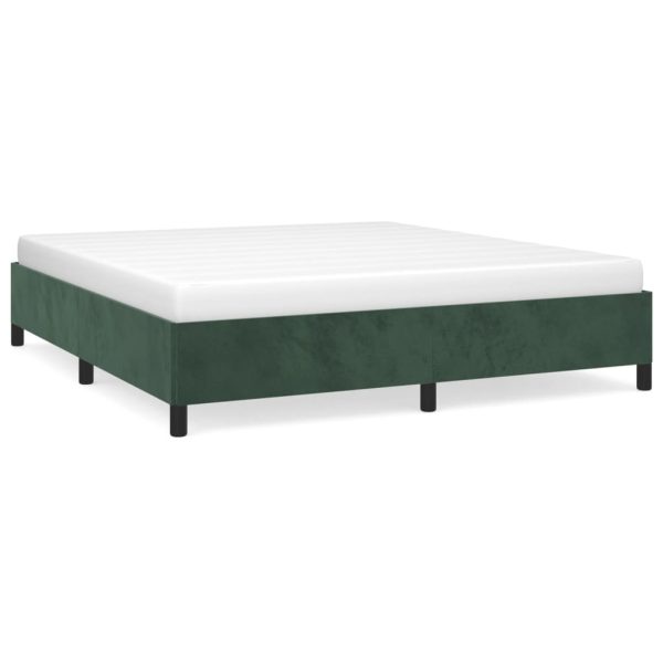 Giroletto Senza Materasso Verde Scuro 180x200 Cm In Velluto - Image 2