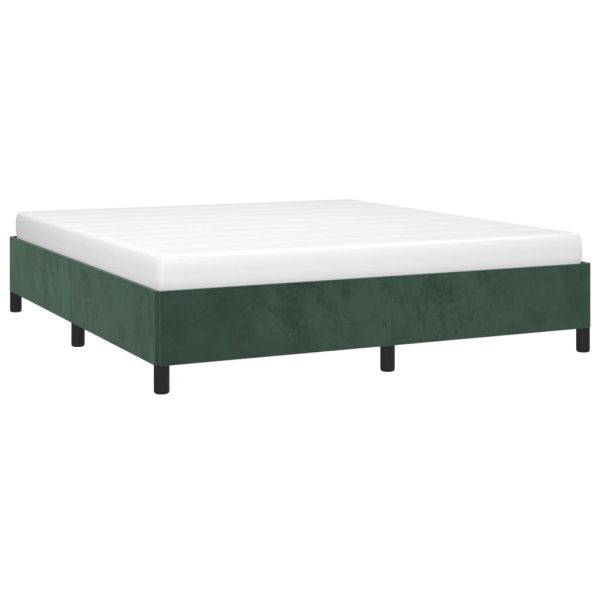 Giroletto Senza Materasso Verde Scuro 180x200 Cm In Velluto - Image 3