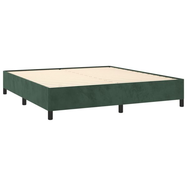 Giroletto Senza Materasso Verde Scuro 180x200 Cm In Velluto - Image 4