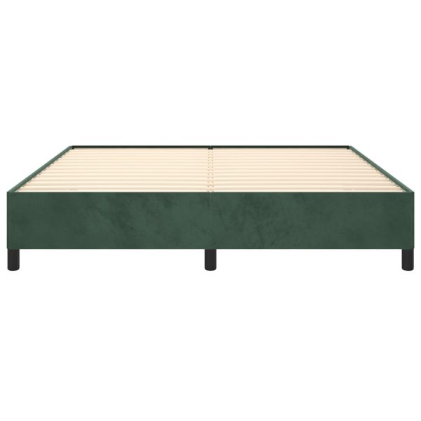Giroletto Senza Materasso Verde Scuro 180x200 Cm In Velluto - Image 5