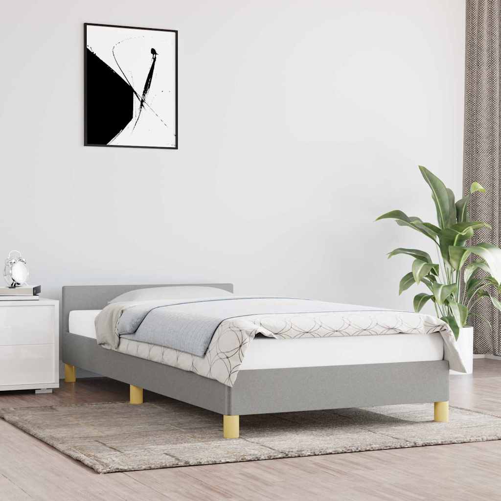 Giroletto Senza Materasso Grigio Chiaro 90x190 Cm Tessuto