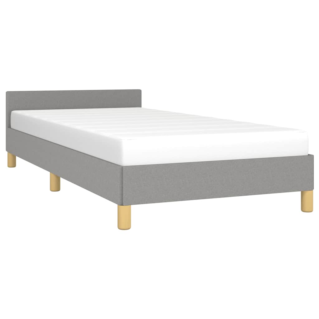 Giroletto Senza Materasso Grigio Chiaro 90x190 Cm Tessuto - Image 3