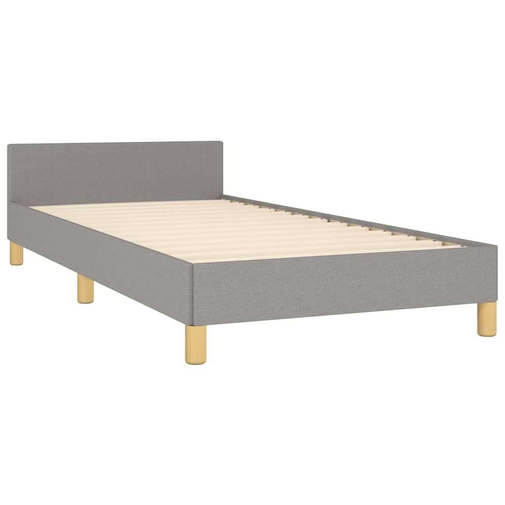 Giroletto Senza Materasso Grigio Chiaro 90x190 Cm Tessuto - Image 4