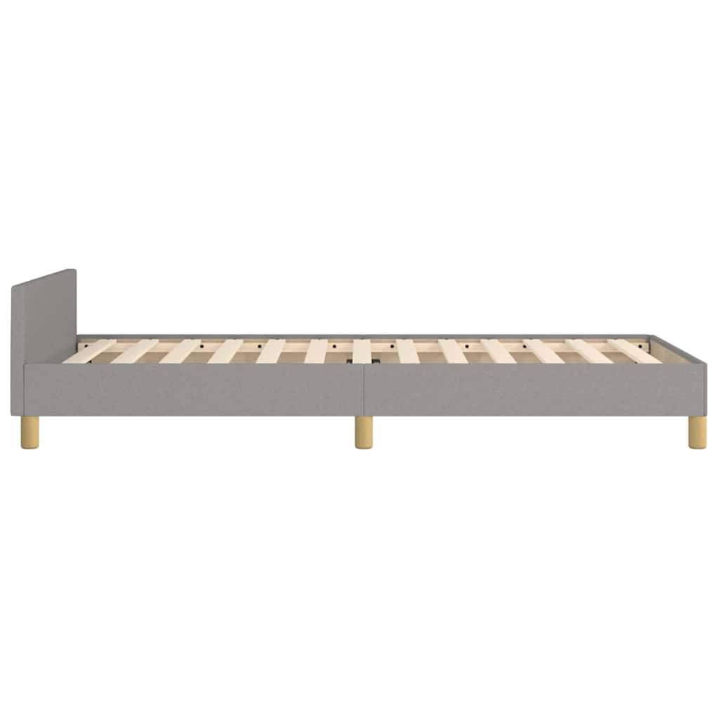 Giroletto Senza Materasso Grigio Chiaro 90x190 Cm Tessuto - Image 6