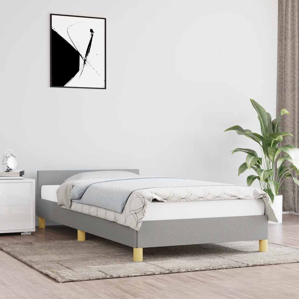 Giroletto Senza Materasso Grigio Chiaro 90x200 Cm Tessuto