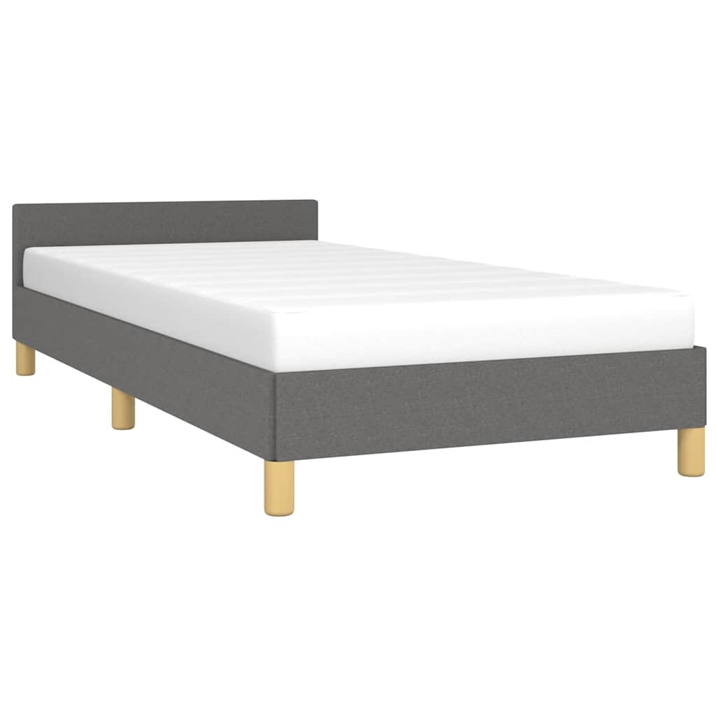 Giroletto Senza Materasso Grigio Scuro 90x200 Cm Tessuto - Image 3