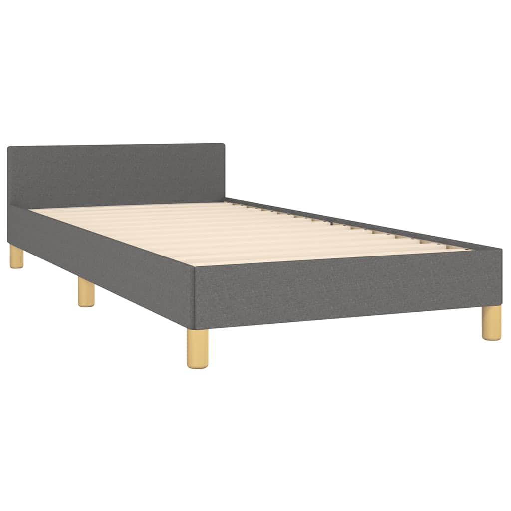 Giroletto Senza Materasso Grigio Scuro 90x200 Cm Tessuto - Image 4