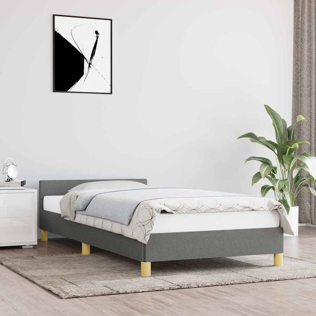 Giroletto Senza Materasso Grigio Scuro 100x200 Cm Tessuto