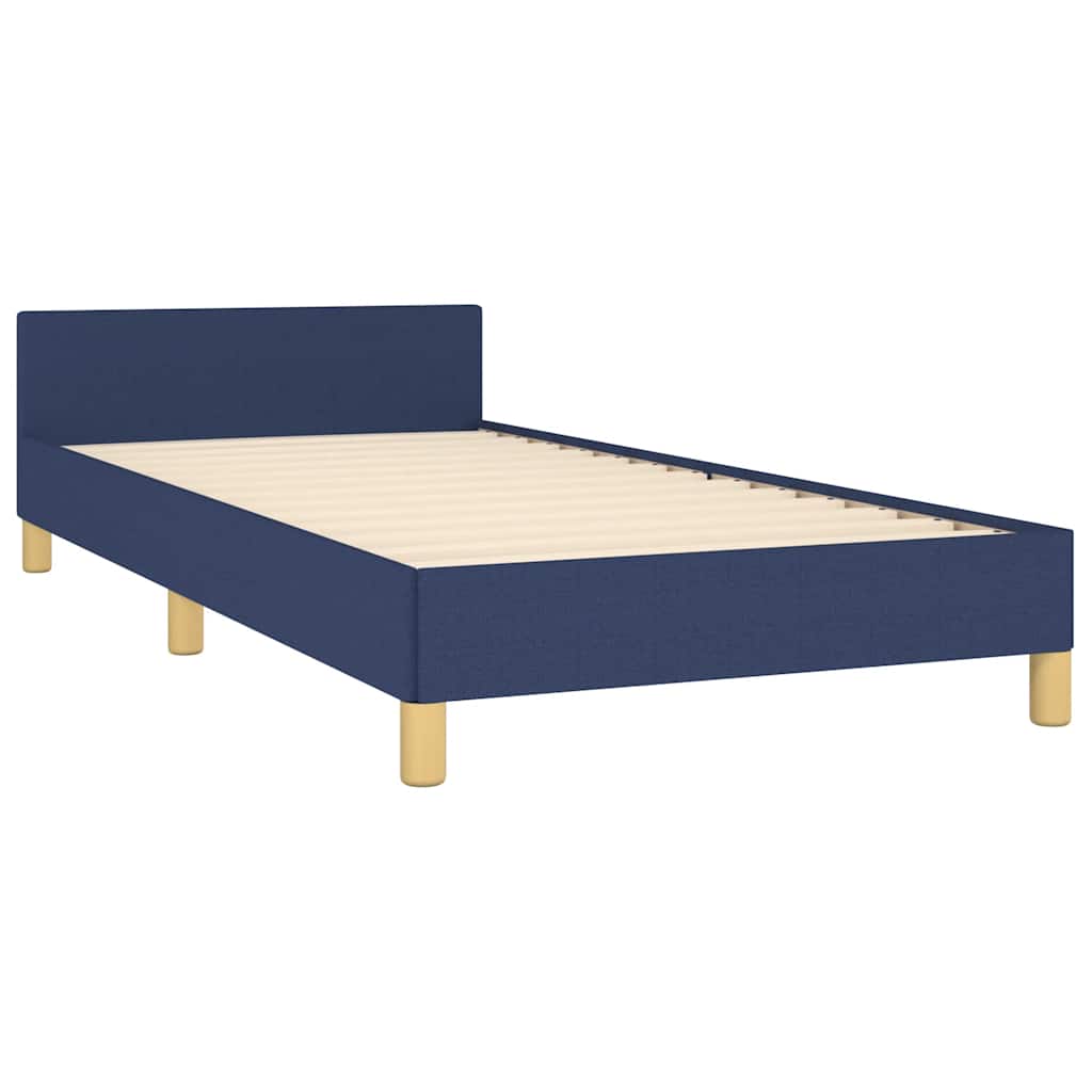 Giroletto Con Testiera Senza Materasso Blu 100x200 Cm Tessuto - Image 4